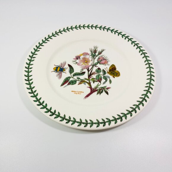 Portmeirion The Botanic Garden 10.5” Plate Rosa Canina Dog Rose - Picture 5 of 6